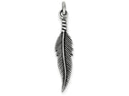 FJC Finejewelers Sterling Silver Antiqued Feather Pendant Necklace - Chain Included