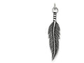 FJC Finejewelers Sterling Silver Antiqued Feather Pendant Necklace - Chain Included