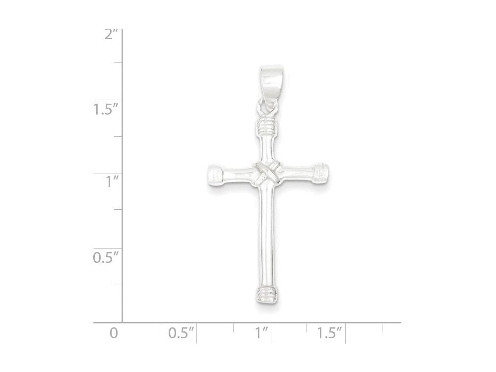 FJC Finejewelers Sterling Silver Polished Cross Pendant Necklace - Chain Included