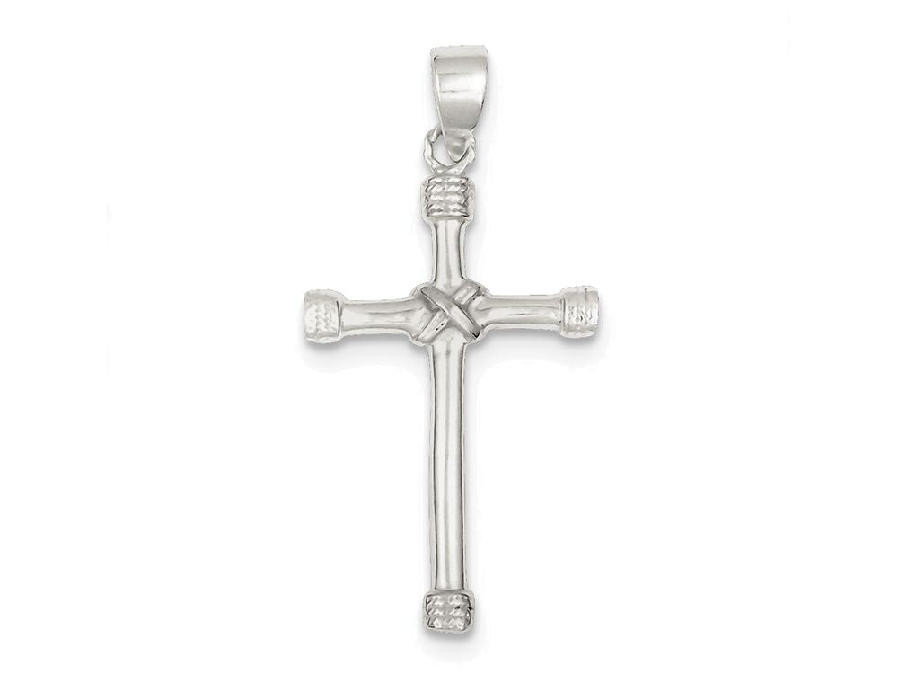 FJC Finejewelers Sterling Silver Polished Cross Pendant Necklace - Chain Included