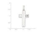 FJC Finejewelers Sterling Silver Polished Cross Pendant Necklace - Chain Included