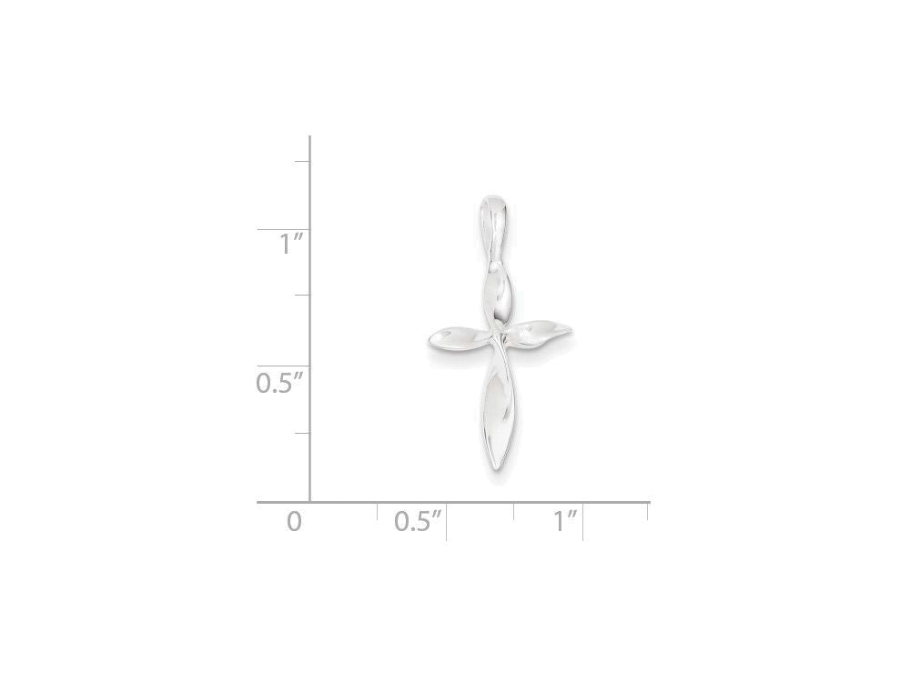 FJC Finejewelers Sterling Silver Twisted Cross Pendant Necklace - Chain Included