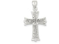 FJC Finejewelers Sterling Silver Polished Filigree Cross Pendant Necklace - Chain Included