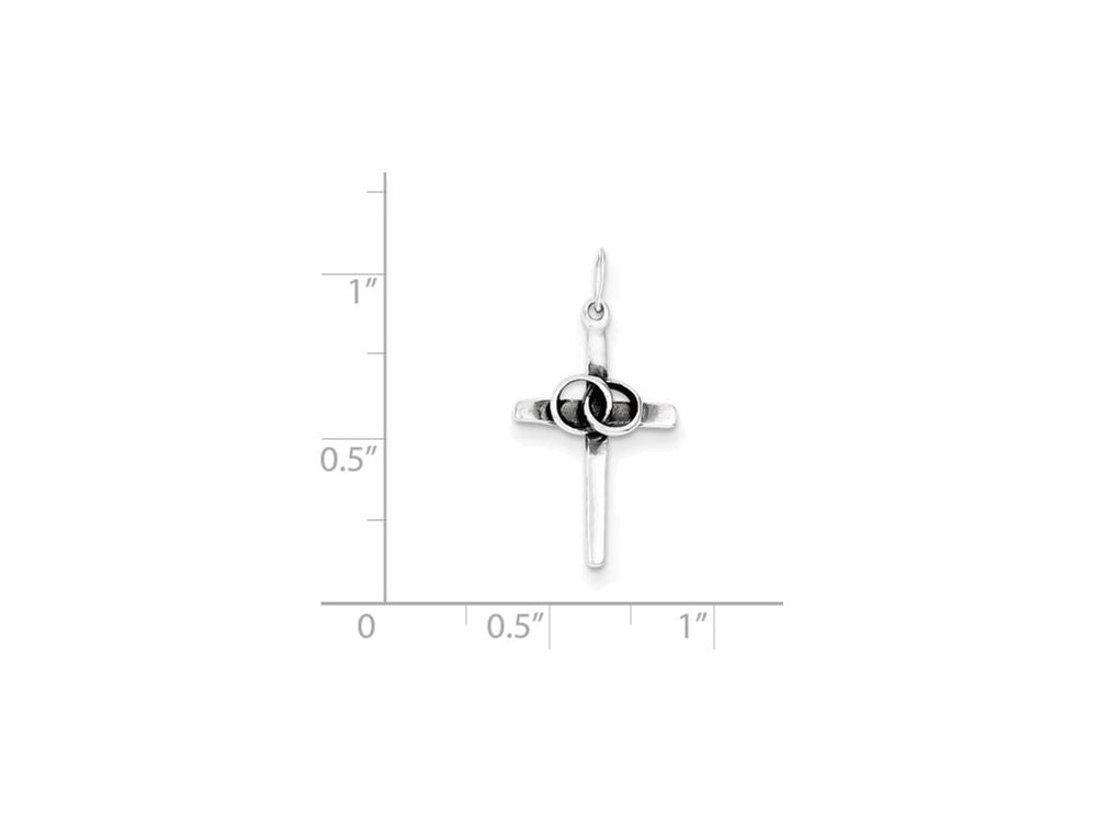 FJC Finejewelers Sterling Silver Antiqued Wedding Cross Charm