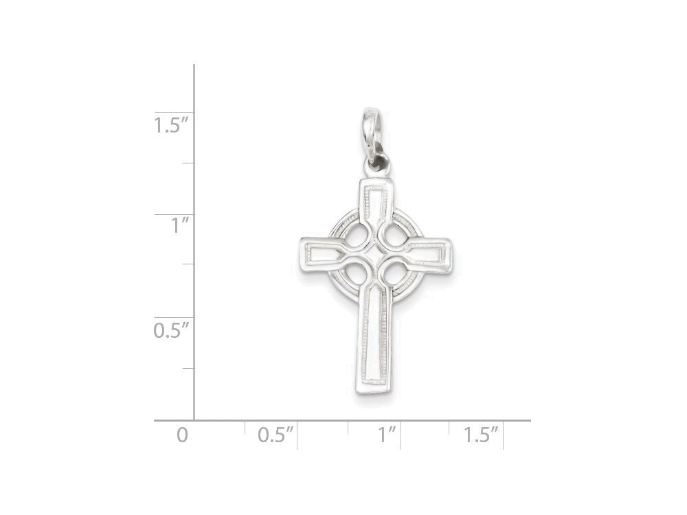 FJC Finejewelers Sterling Silver Polished Cross Pendant Necklace - Chain Included