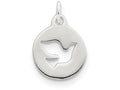 FJC Finejewelers Sterling Silver Circle W/dove Charm