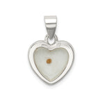 FJC Finejewelers Sterling Silver Enameled With Mustard Seed Heart Pendant Necklace - Chain Included