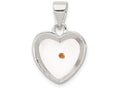 FJC Finejewelers Sterling Silver Enameled With Mustard Seed Heart Pendant Necklace - Chain Included