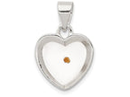 FJC Finejewelers Sterling Silver Enameled With Mustard Seed Heart Pendant Necklace - Chain Included