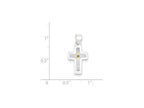 FJC Finejewelers Sterling Silver Enameled With Mustard Seed Cross Pendant Necklace - Chain Included