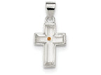 FJC Finejewelers Sterling Silver Enameled With Mustard Seed Cross Pendant Necklace - Chain Included