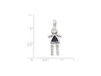 FJC Finejewelers Sterling Silver Cubic Zirconia and February Glass Girl Pendant Necklace - Chain Included