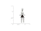 FJC Finejewelers Sterling Silver Cubic Zirconia and January Glass Girl Pendant Necklace - Chain Included