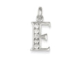 FJC Finejewelers Sterling Silver White Cubic Zirconia Initial E Pendant Necklace - Chain Included