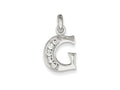 FJC Finejewelers Sterling Silver White Cubic Zirconia Initial G Pendant Necklace - Chain Included