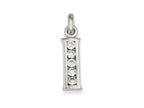 FJC Finejewelers Sterling Silver White Cubic Zirconia Initial I Pendant Necklace - Chain Included