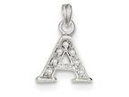 FJC Finejewelers Sterling Silver Cubic Zirconia Initial A Pendant Necklace - Chain Included