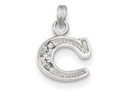 FJC Finejewelers Sterling Silver Cubic Zirconia Initial C Pendant Necklace - Chain Included