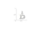 FJC Finejewelers Sterling Silver Cubic Zirconia Initial D Pendant Necklace - Chain Included