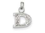 FJC Finejewelers Sterling Silver Cubic Zirconia Initial D Pendant Necklace - Chain Included
