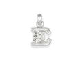 FJC Finejewelers Sterling Silver Cubic Zirconia Initial E Pendant Necklace - Chain Included