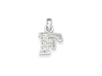 FJC Finejewelers Sterling Silver Cubic Zirconia Initial F Pendant Necklace - Chain Included