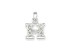 FJC Finejewelers Sterling Silver Cubic Zirconia Initial H Pendant Necklace - Chain Included