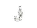 FJC Finejewelers Sterling Silver Cubic Zirconia Initial J Pendant Necklace - Chain Included