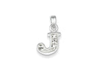 FJC Finejewelers Sterling Silver Cubic Zirconia Initial J Pendant Necklace - Chain Included