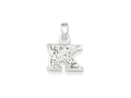 FJC Finejewelers Sterling Silver Cubic Zirconia Initial K Pendant Necklace - Chain Included