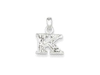 FJC Finejewelers Sterling Silver Cubic Zirconia Initial K Pendant Necklace - Chain Included