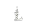 FJC Finejewelers Sterling Silver Cubic Zirconia Initial L Pendant Necklace - Chain Included