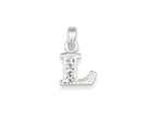 FJC Finejewelers Sterling Silver Cubic Zirconia Initial L Pendant Necklace - Chain Included