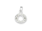 FJC Finejewelers Sterling Silver Cubic Zirconia Initial O Pendant Necklace - Chain Included