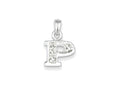 FJC Finejewelers Sterling Silver Cubic Zirconia Initial P Pendant Necklace - Chain Included