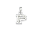 FJC Finejewelers Sterling Silver Cubic Zirconia Initial P Pendant Necklace - Chain Included