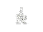 FJC Finejewelers Sterling Silver Cubic Zirconia Initial R Pendant Necklace - Chain Included