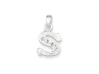 FJC Finejewelers Sterling Silver Cubic Zirconia Initial S Pendant Necklace - Chain Included