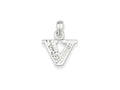 FJC Finejewelers Sterling Silver Cubic Zirconia Initial V Pendant Necklace - Chain Included