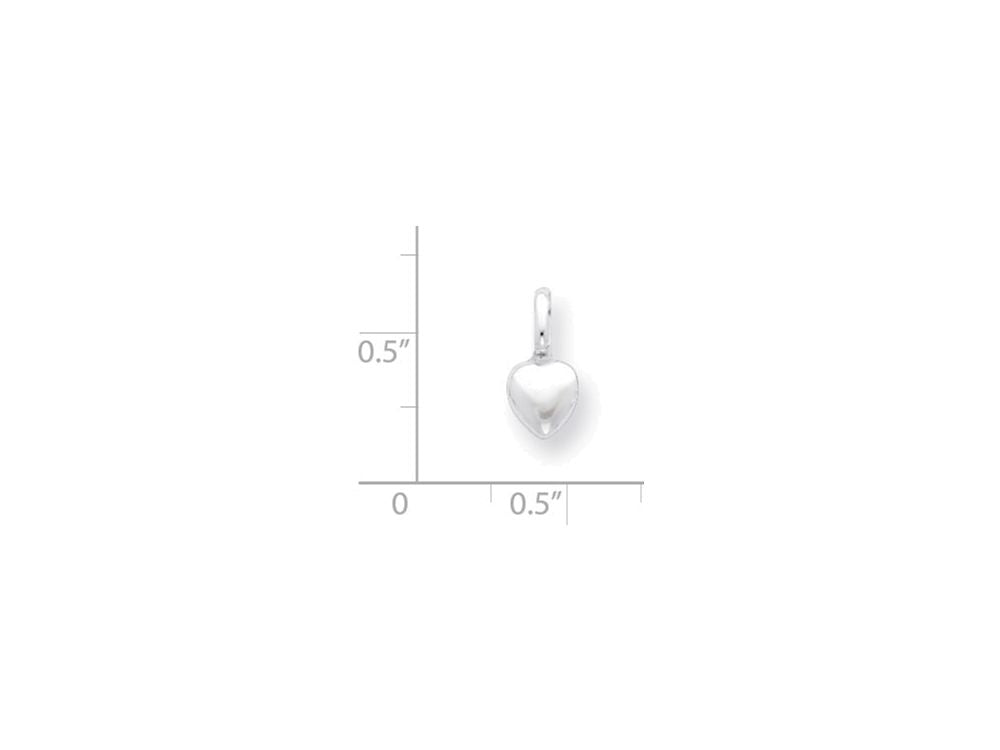 FJC Finejewelers Sterling Silver Puffed Heart Charm