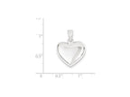 FJC Finejewelers Sterling Silver Polished Heart Pendant Necklace - Chain Included