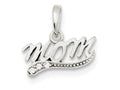 FJC Finejewelers Sterling Silver Cubic Zirconia Polished Mom Pendant Necklace - Chain Included