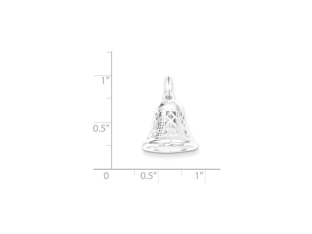 FJC Finejewelers Sterling Silver Polished Movable Bell Charm