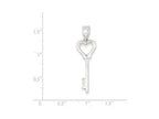 FJC Finejewelers Sterling Silver Polished Key Pendant Necklace - Chain Included