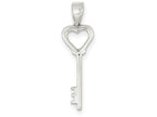 FJC Finejewelers Sterling Silver Polished Key Pendant Necklace - Chain Included