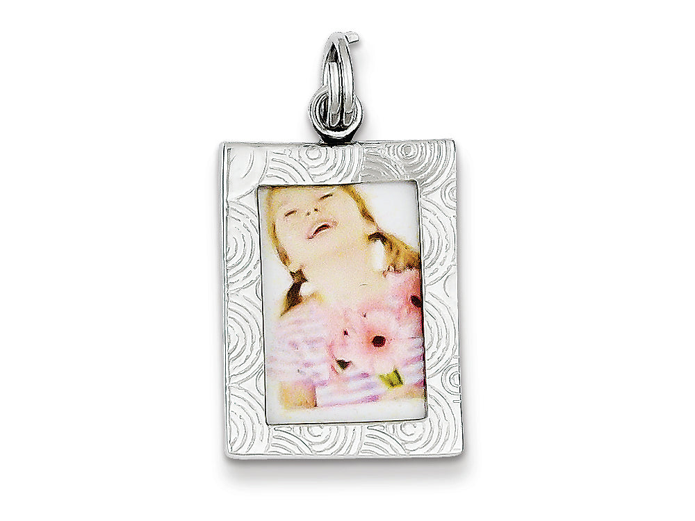 FJC Finejewelers Sterling Silver Polished Picture Frame Charm