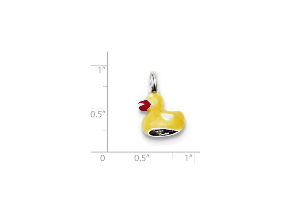 FJC Finejewelers Sterling Silver Enamel Duck Charm