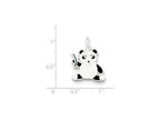 FJC Finejewelers Sterling Silver Enameled Panda Bear Charm