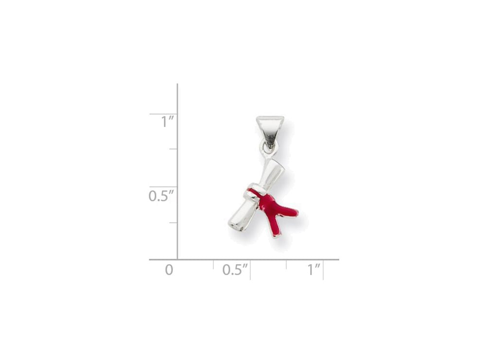 FJC Finejewelers Sterling Silver Enameled Diploma Charm