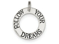 FJC Finejewelers Sterling Silver Follow Your Dreams Circle Charm